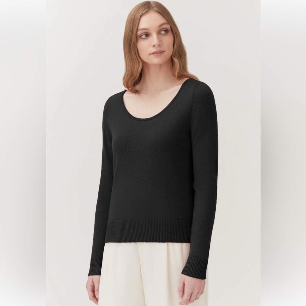 Cuyana super soft cashmere sweater - Black - Medium